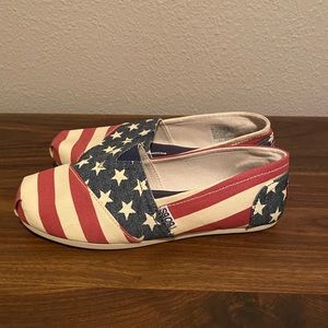 Bobs from Skechers American Flag Print Canvas Shoes